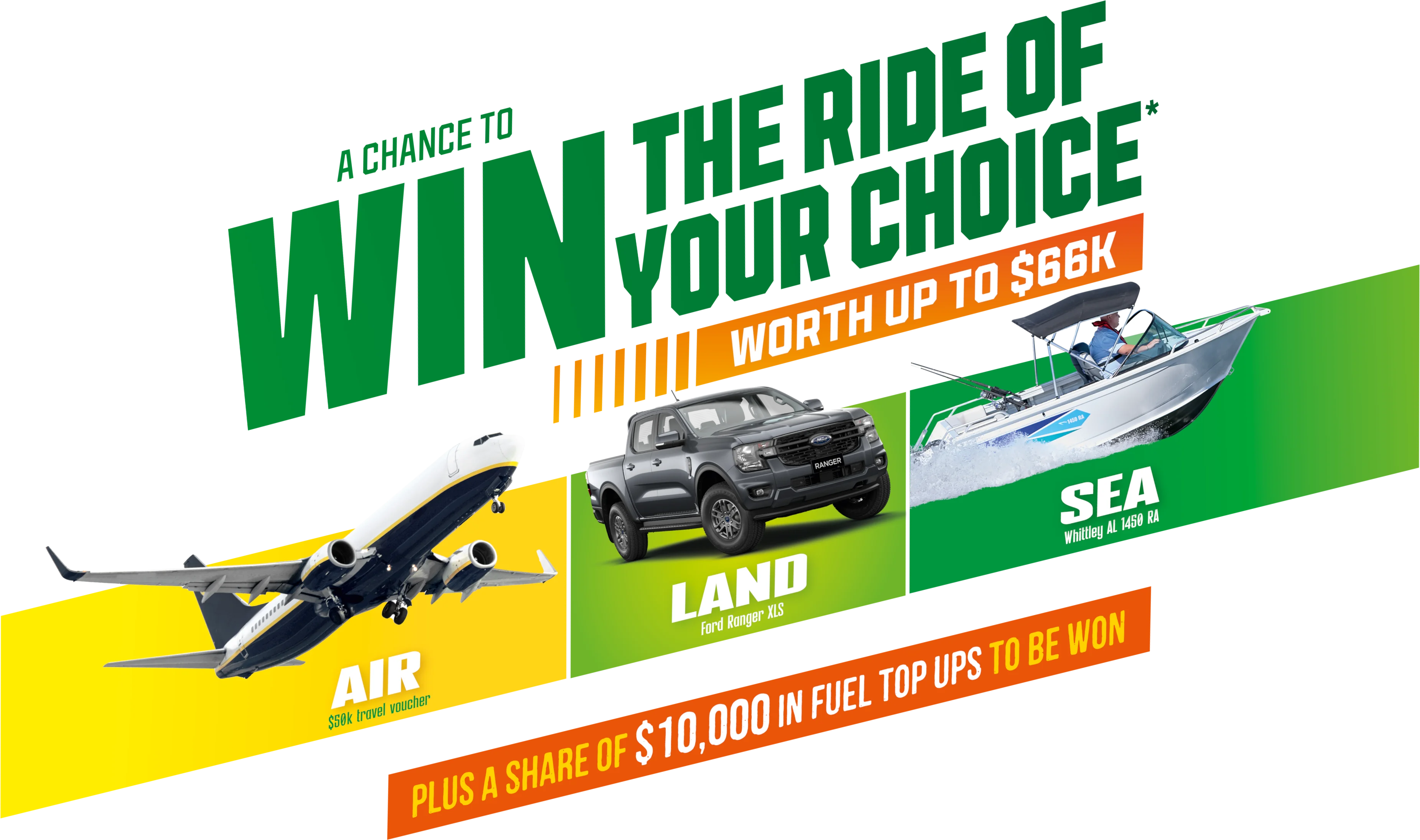 A chance to win the ride of your choice